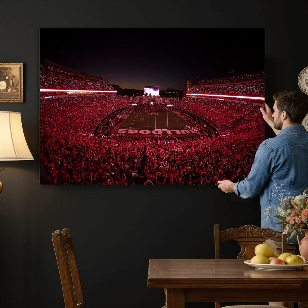 Dooley Stadium Wall Art, Sports Arena Canvas Print, Dooley Field Sanford Stadium