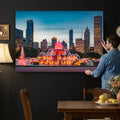 Chicago Wall Art Canvas Print - Chicago City Downtown Night Cityscape
