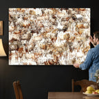 Farmhouse Bighorn Sheep Wall Art Canvas Print