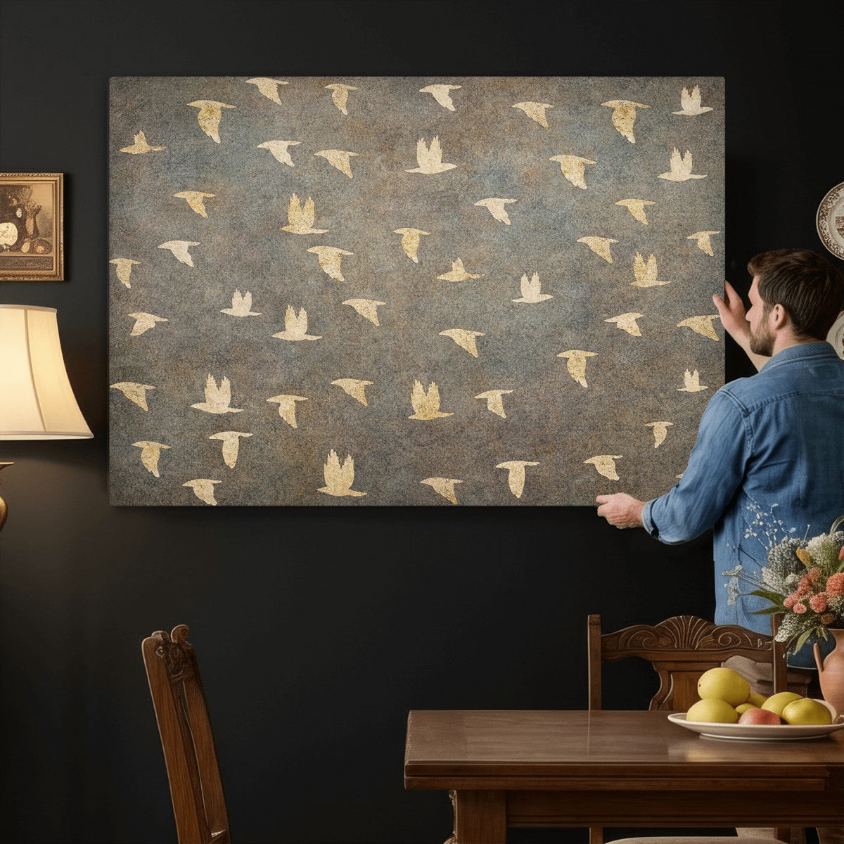 Abstract Birds Wall Art Canvas Print