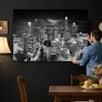 Charlotte Skyline Canvas Wall Art Print | North Carolina Cityscape