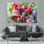 Oil Flower Abstract Canvas Print
