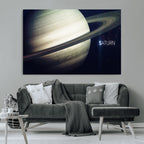 Framed Saturn Wall Art Canvas Print