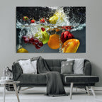 Kitchen Vegetables World Wall Art Canvas Print