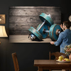 Dumbbell and Sport Wall Art Canvas Print