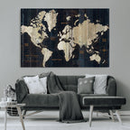 Antique Old World Map Wall Art Canvas Print