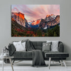 Yosemite Half Dome Wall Art Canvas Print El Capitan