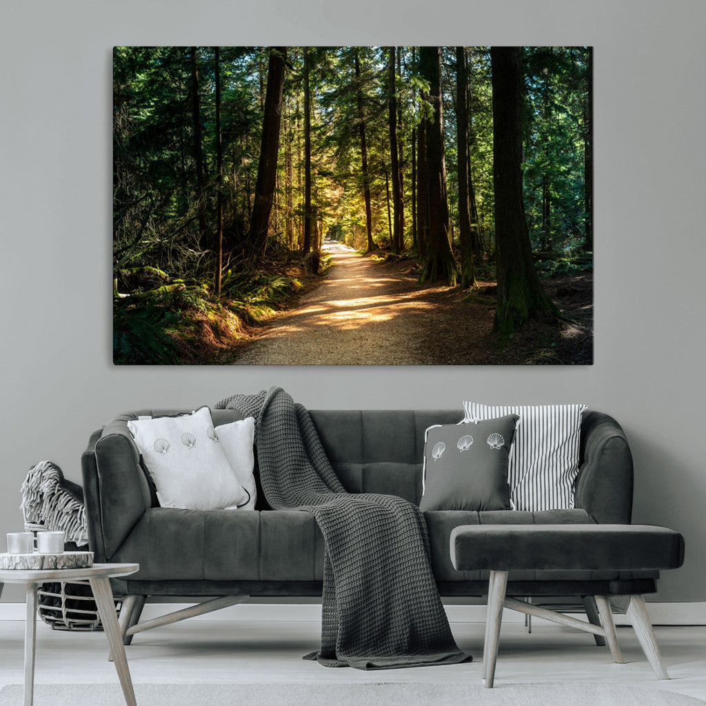 Natural Landscape Wall Art Relaxing Forest Canvas Print