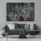 Wall Art Deer Art Animal Canvas, Framed Wall Art Deer Canvas