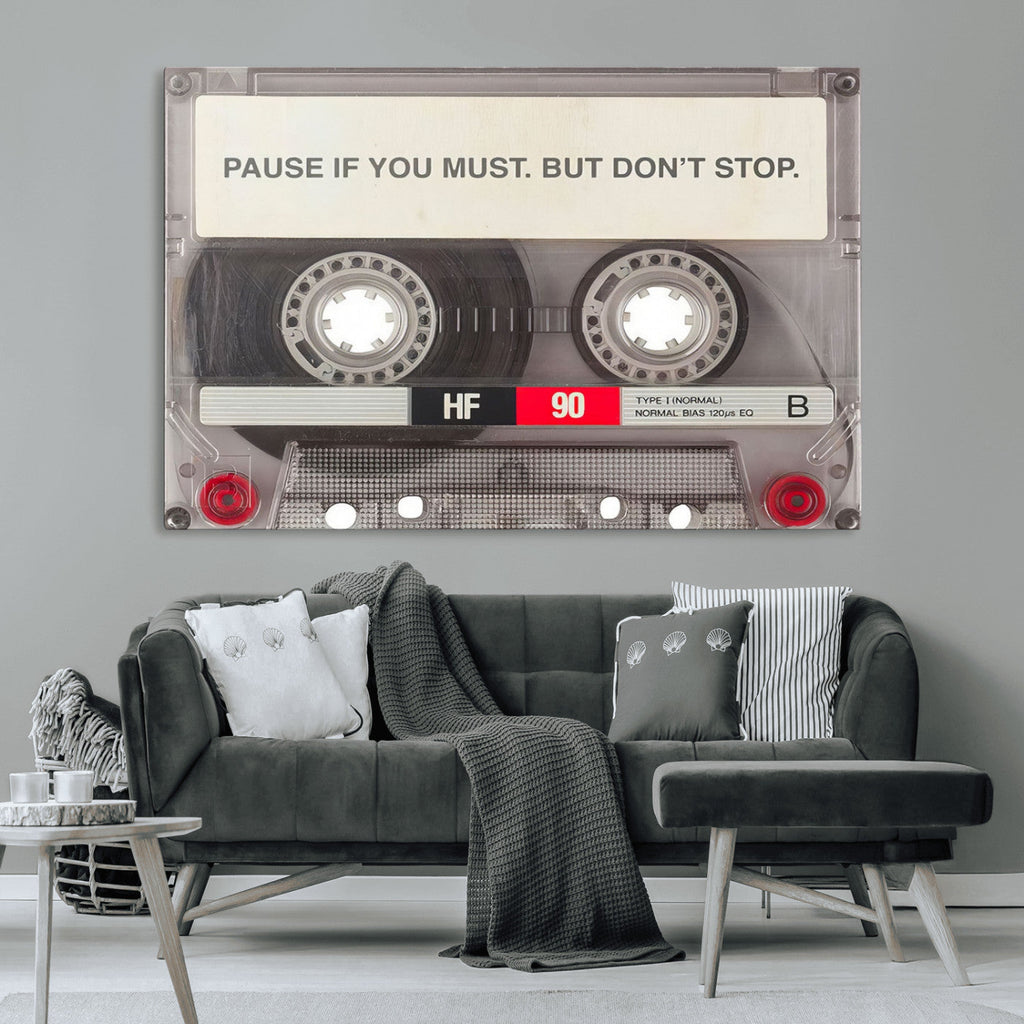 Music Cassette Iconic Wall Art Canvas Print