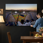 Dodger Stadium Sunset Game Triple Canvas Wall Art, Los Angeles Dodgers MLB Match