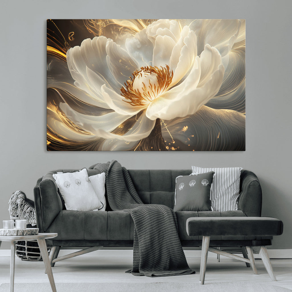 Abstract Floral Wall Art Canvas Print