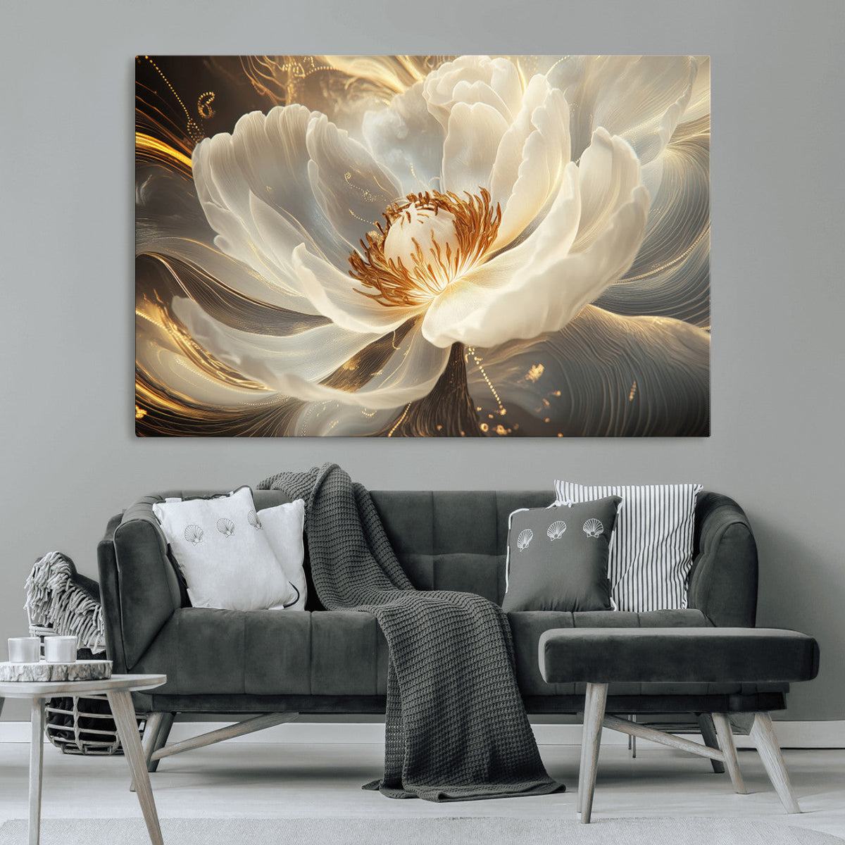 Abstract Floral Wall Art Canvas Print