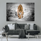 Jaguar Wall Art Canvas Print, Majestic Big Cat in Focused Pursuit