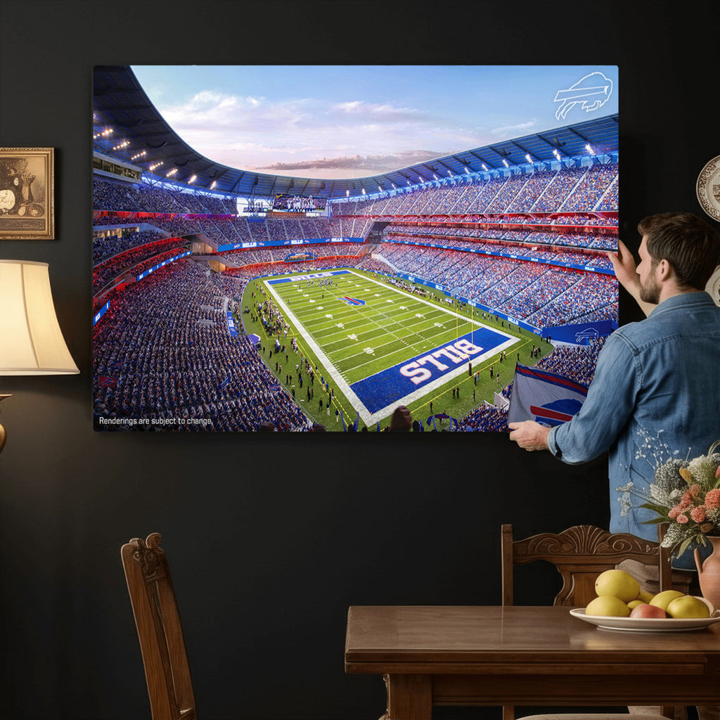 Buffalo Bills Football Team Print Canvas, Buffalo Highmark Stadium