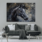 Large Abstract Horse Wall Art Canvas Print, Farmhouse Wall Art