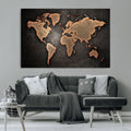 World Map Canvas Print | Framed Travel Map Wall Art for Couples