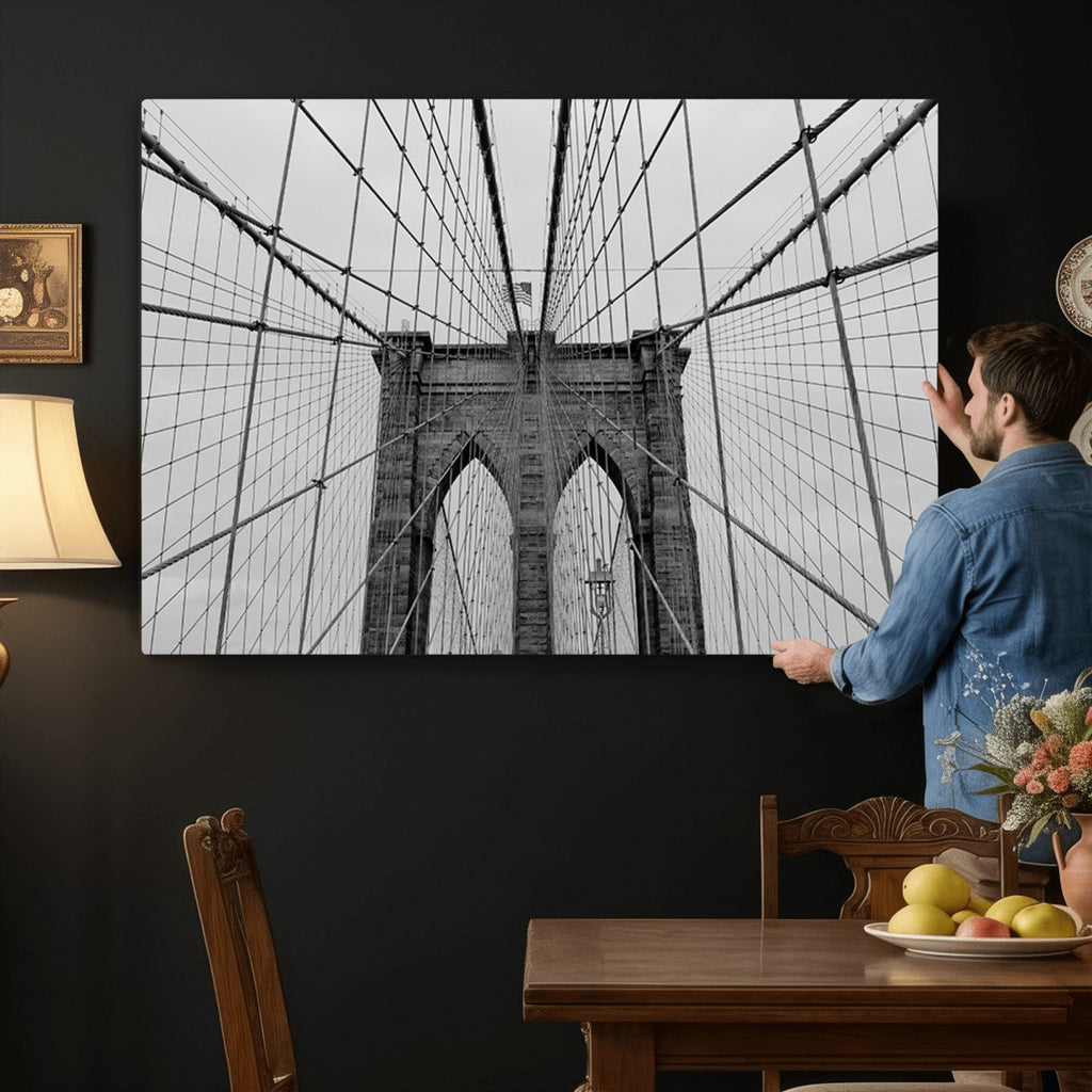 Large Brooklyn Bridge Wall Art Canvas Print