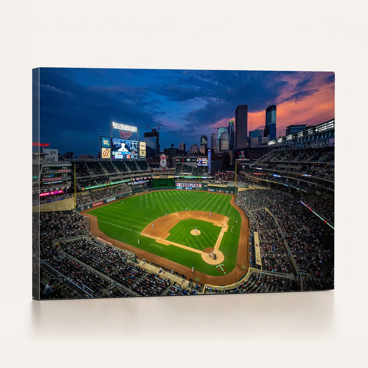 Target Field Wall Art Canvas Print, Baseball Stadium Scene