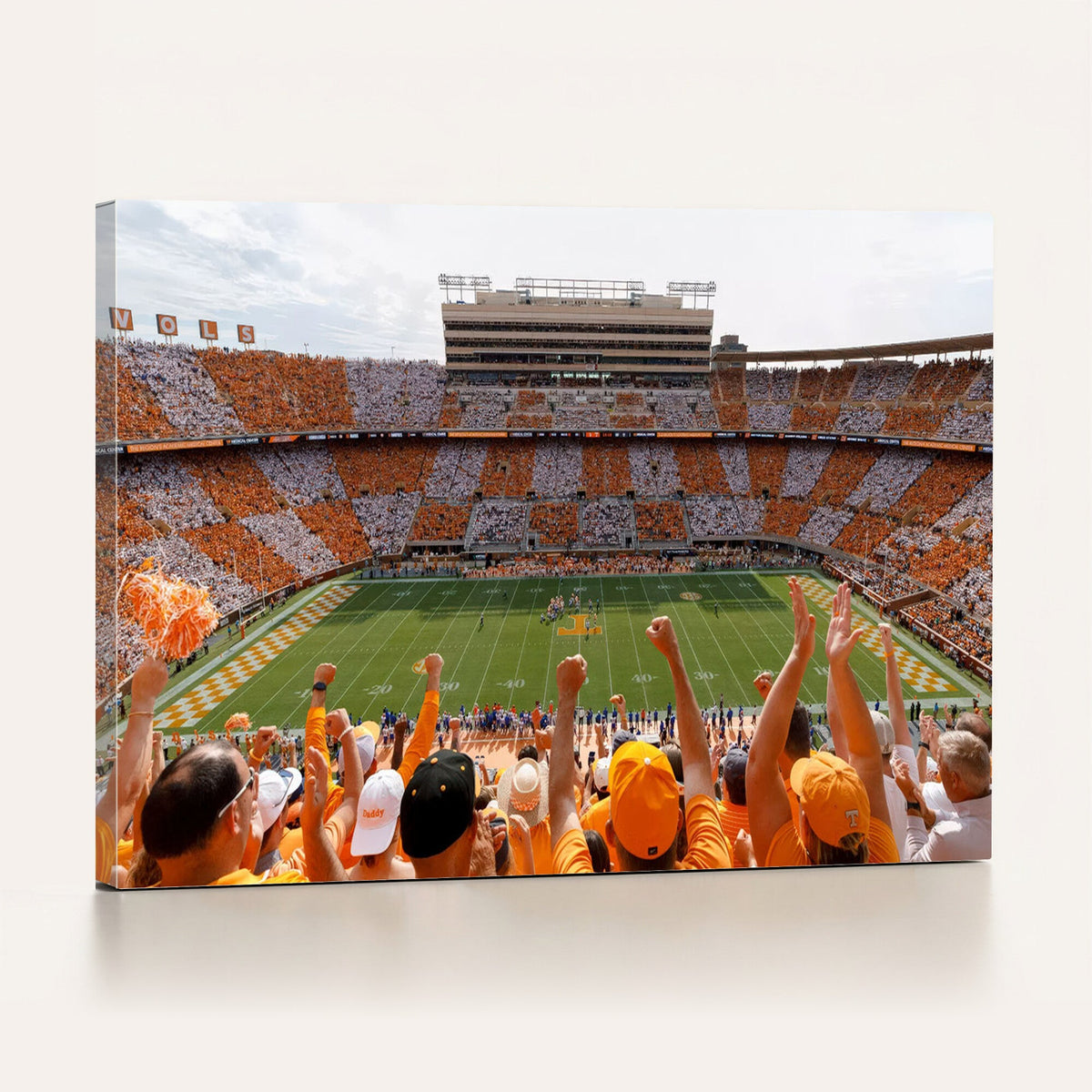 Tennessee Neyland Stadium Wall Art, Sports Arena Canvas, Home Bar Wall Decor