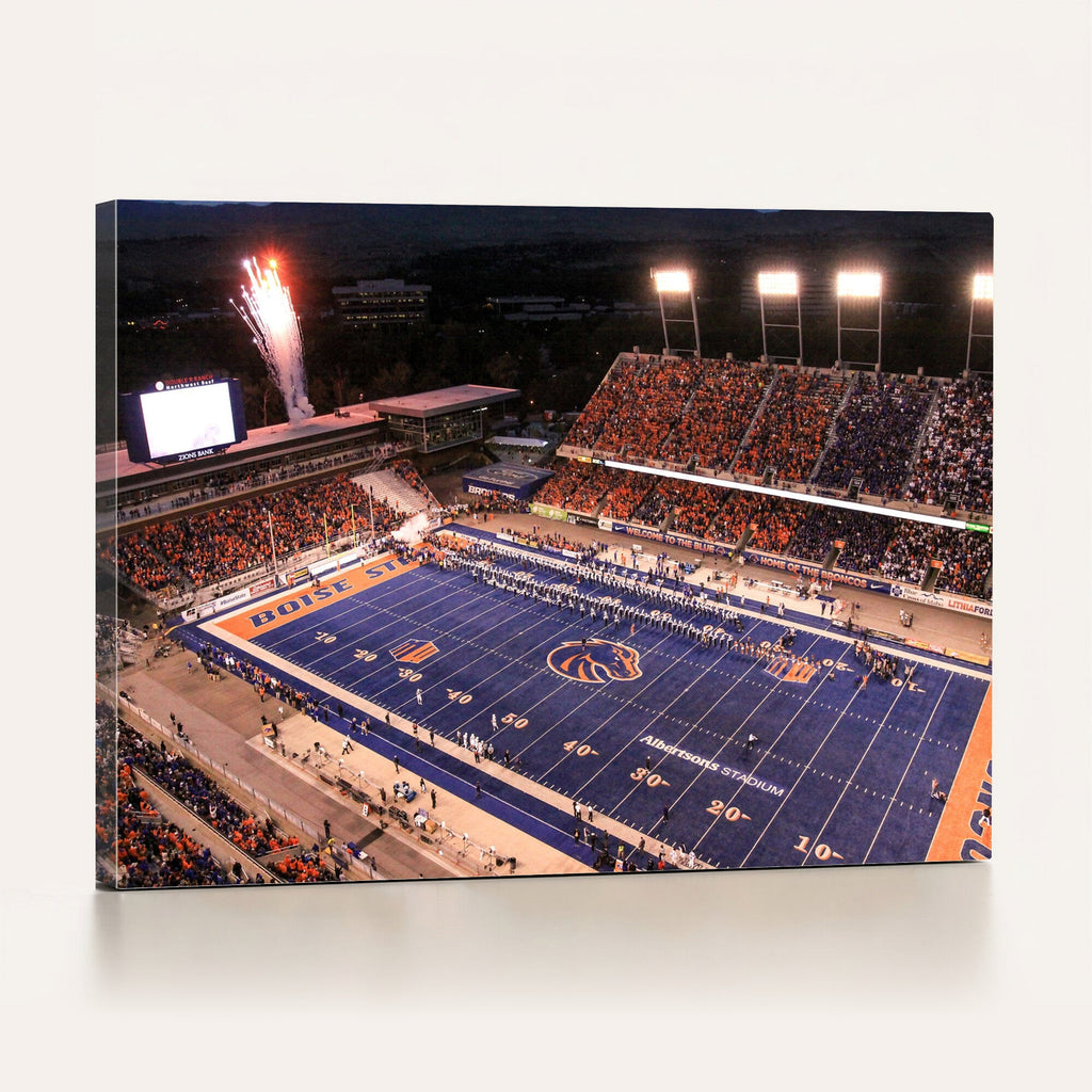 Boise State Broncos Albertsons Stadium Wall Art Canvas Print