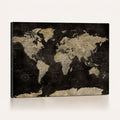 Push Pin World Map Canvas Wall Art Print, Interactive Travel Map