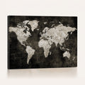 Vintage World Map Wall Art Canvas Print | Framed Large Map Wall Art