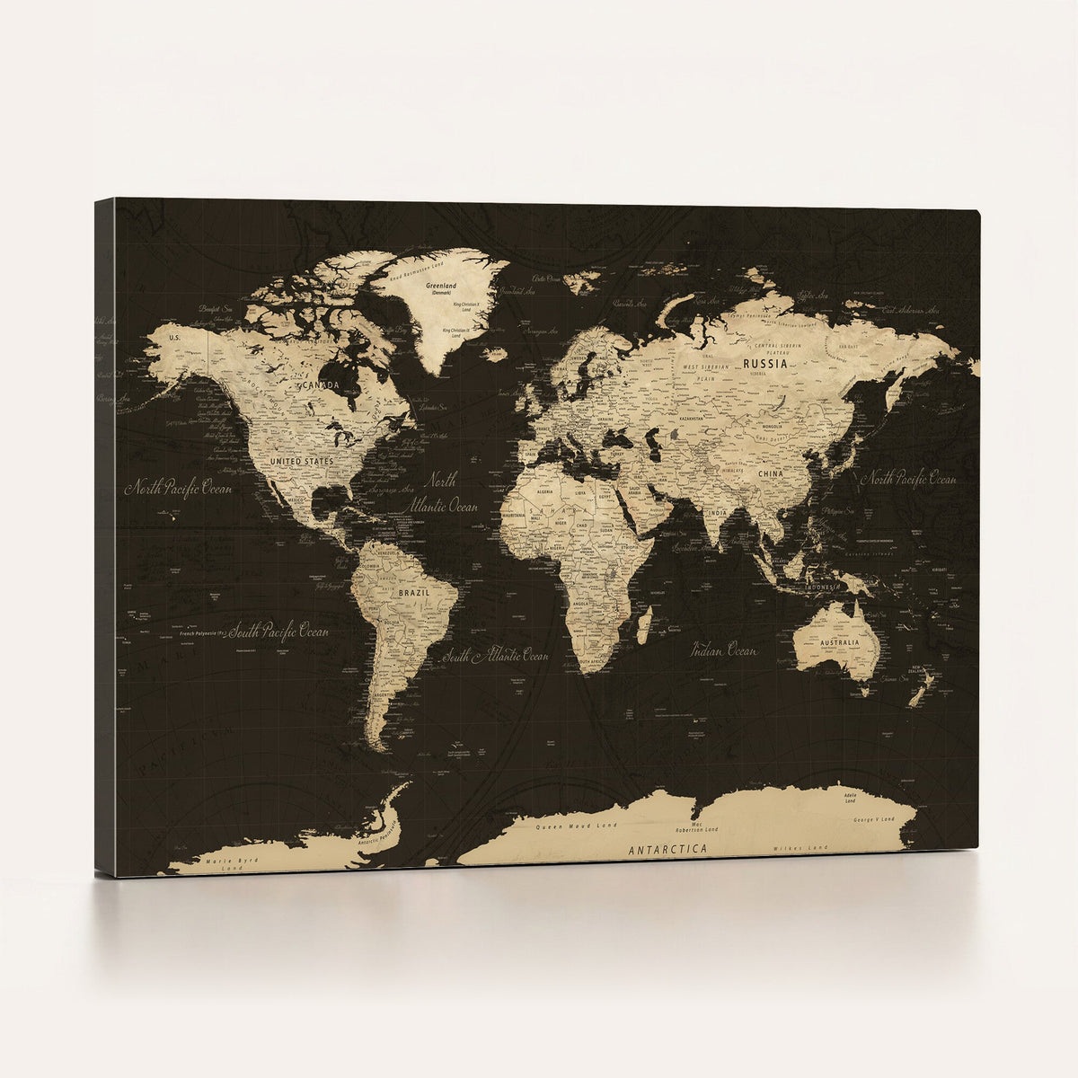 World Map Canvas Print | Framed World Map Wall Art for Couples