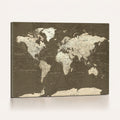Vintage World Map Canvas Print | Framed Travel Map Wall Art for Couples
