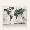 World Map Canvas Print | Framed Travel Map Wall Art for Couples