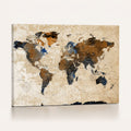 World Map Canvas Art Print | Framed Travel Map Wall Art
