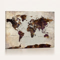 World Map Canvas Triptych | Colorful Global Wall Art for Living Rooms