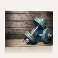 Dumbbell and Sport Wall Art Canvas Print