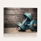 Dumbbell and Sport Wall Art Canvas Print