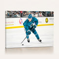 San Jose Sharks Ice Hockey Player Wall Art Canvas Print