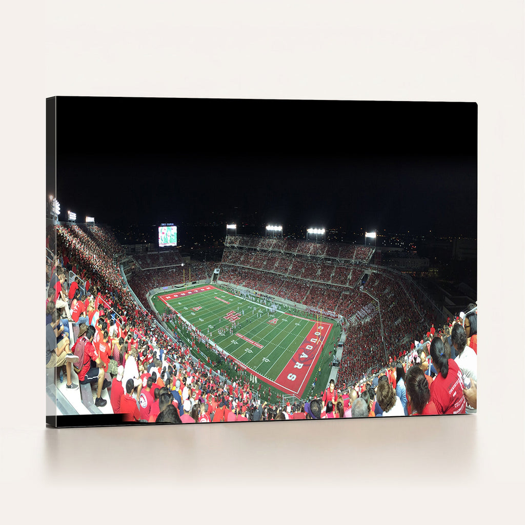 Houston Cougars Football Team Print, Houston TDECU Stadium