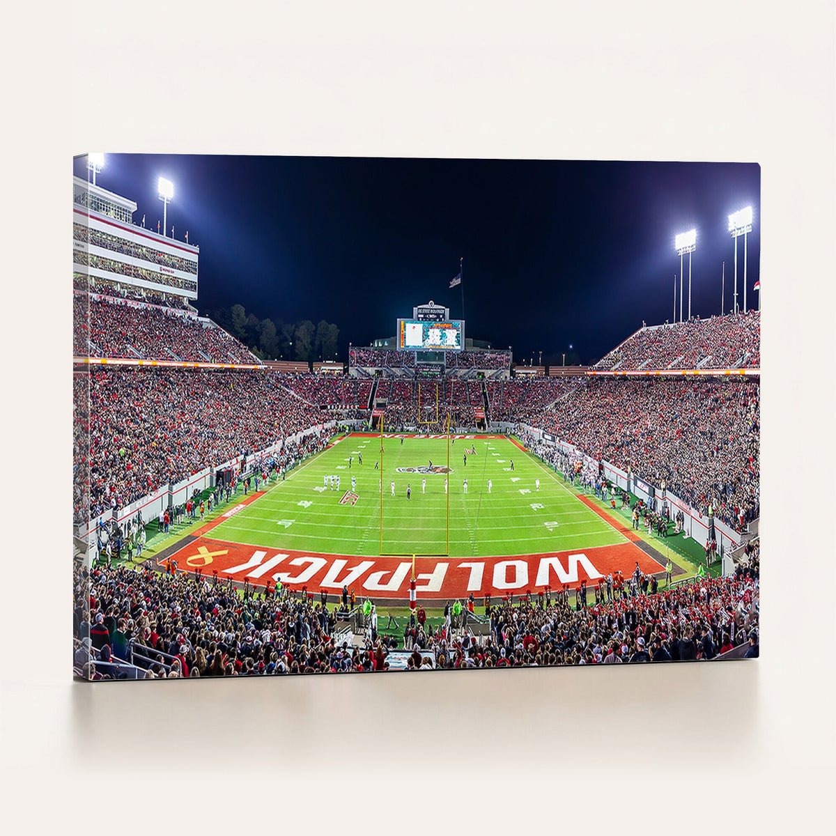 Wolfpack Football Team Print, Raleigh Carter-Finley Stadium