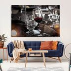 Red Wine and Glass Canvas Print