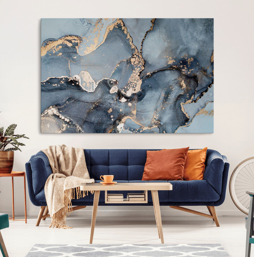 Multipanel Marble Fluid Effect Wall Art Abstract Canvas Wall Art Print