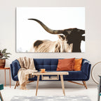 Texas Longhorn Wall Art Canvas Print, 3-Panel