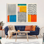 Canvas Print Wall Art Abstract Illustration Art Boho, Framed Abstract Boho Art