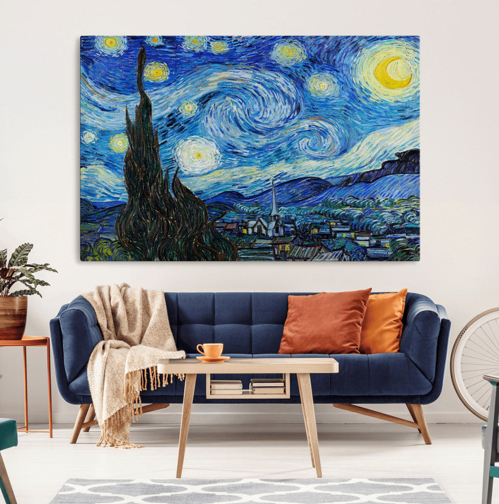 Vincent Van Gogh The Starry Night Abstract Wall Art Canvas Print