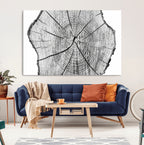 Rustic Tree Ring Wall Art Canvas Print, Framed and Ready to Hang