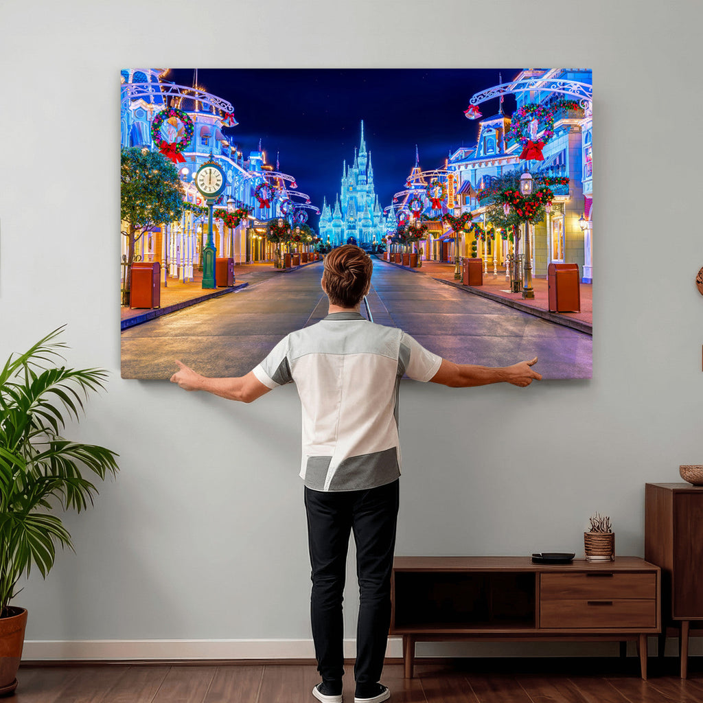 Disney Castle Wall Art | Large Magic Kingdom Canvas Artwork