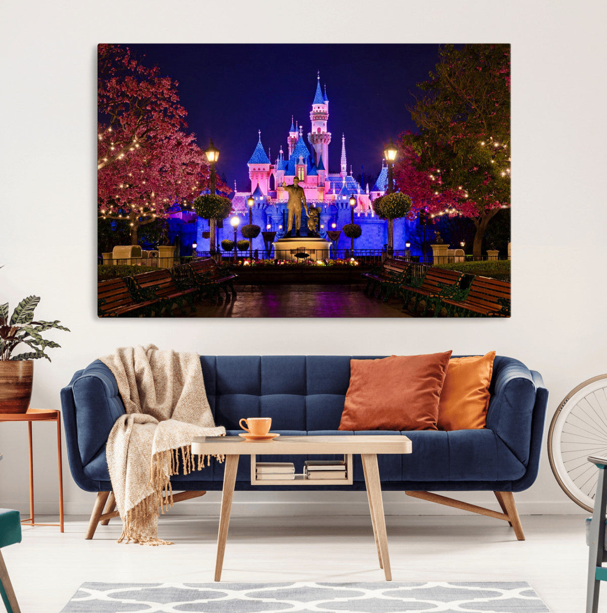 Disney Castle Wall Art | Framed Magic Kingdom Canvas