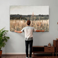 Rustic Field Landscape Wall Art Print, Giclee Canvas Wall Art