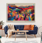 Yayoi Kusama Wall Art Canvas Print, Abstract Art, Large Framed Print, Japanese Wabi Sabi Wall Art