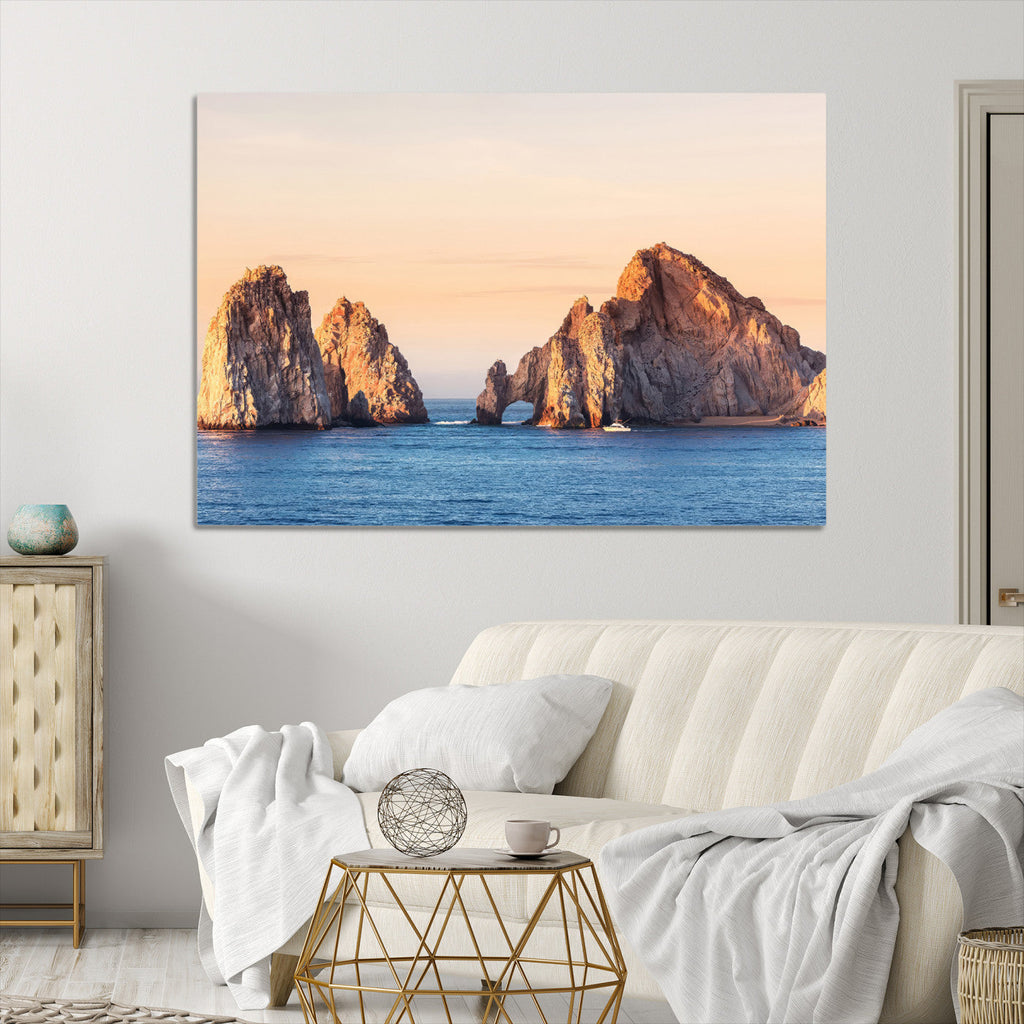 El Arco Wall Art Canvas Print, Framed Cabo San Lucas Ocean Arch Coastal Art
