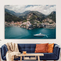 Amalfi Coast Wall Art | Framed Italian Seaside Canvas