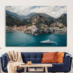 Amalfi Coast Wall Art | Framed Italian Seaside Canvas